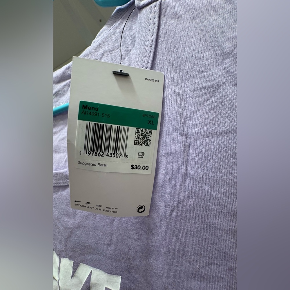 Nike Lavender Tank Top with White Logo - Picture 2 of 4